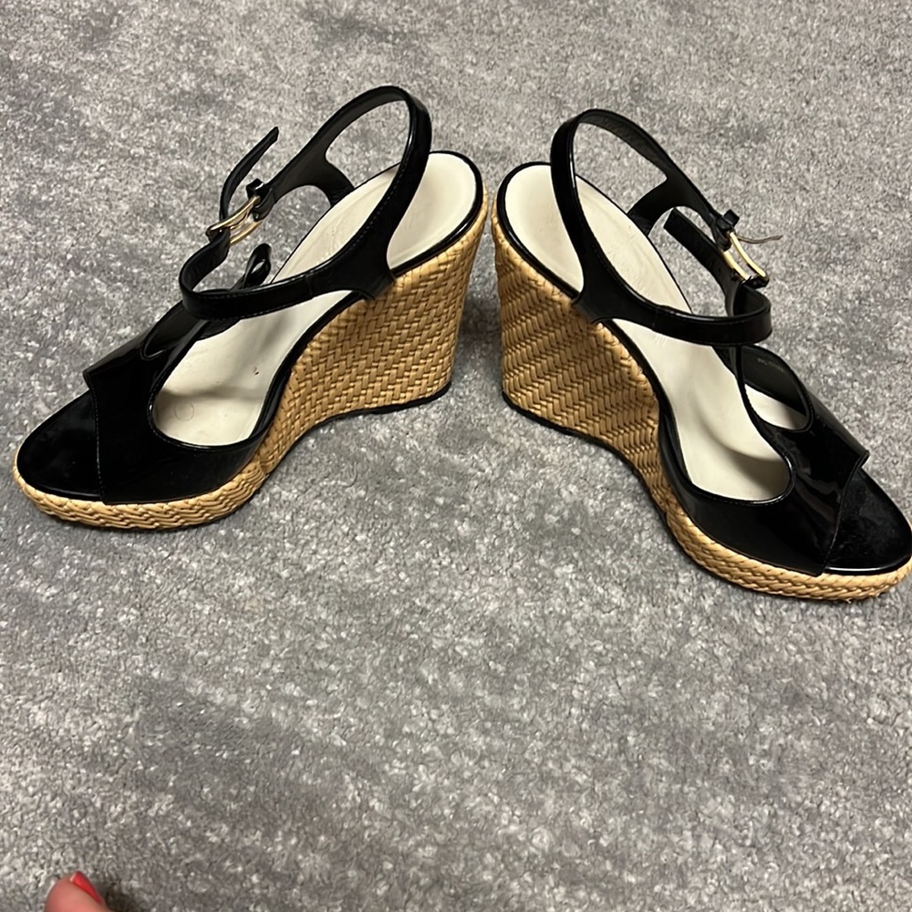 Bally Black and Tan Wedge Shoes - Picture 4 of 6
